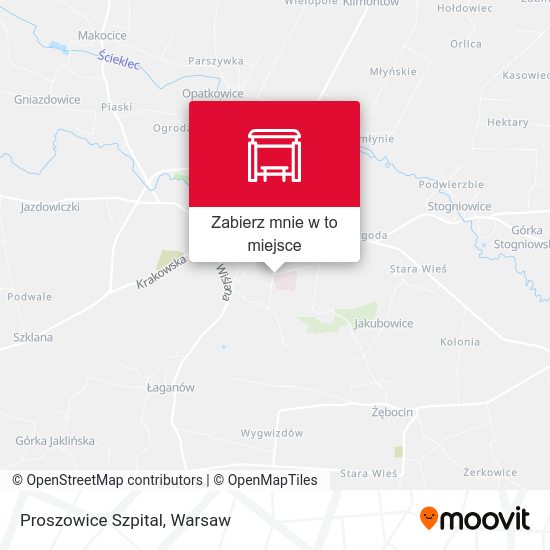 Mapa Proszowice Szpital