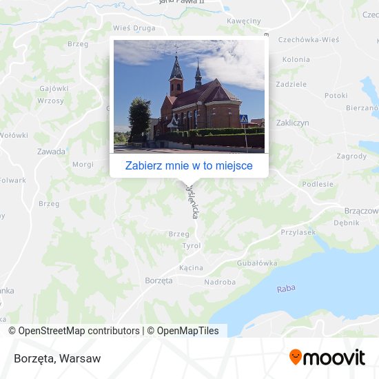 Mapa Borzęta