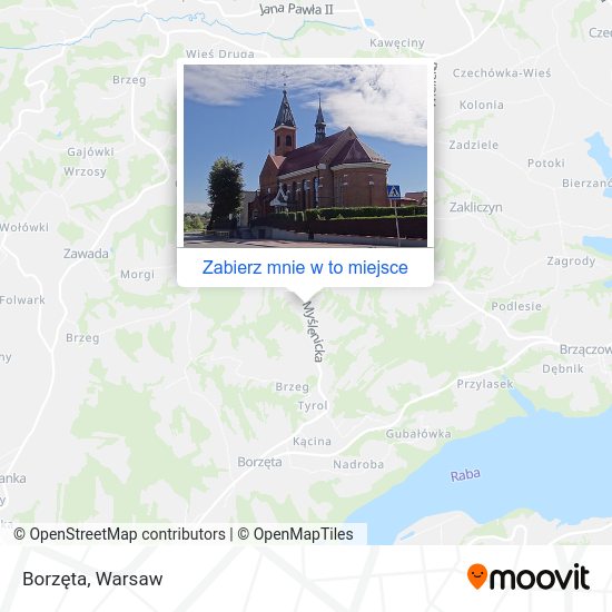 Mapa Borzęta