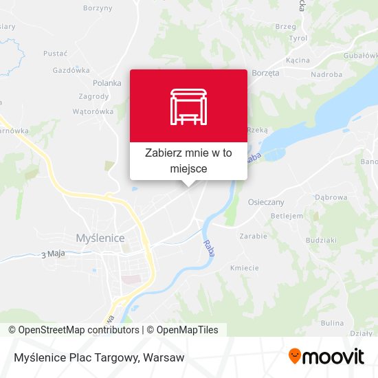 Mapa Myślenice Plac Targowy