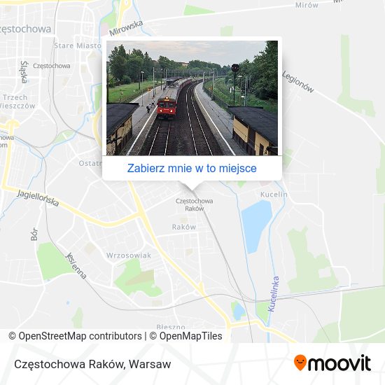 Mapa Częstochowa Raków