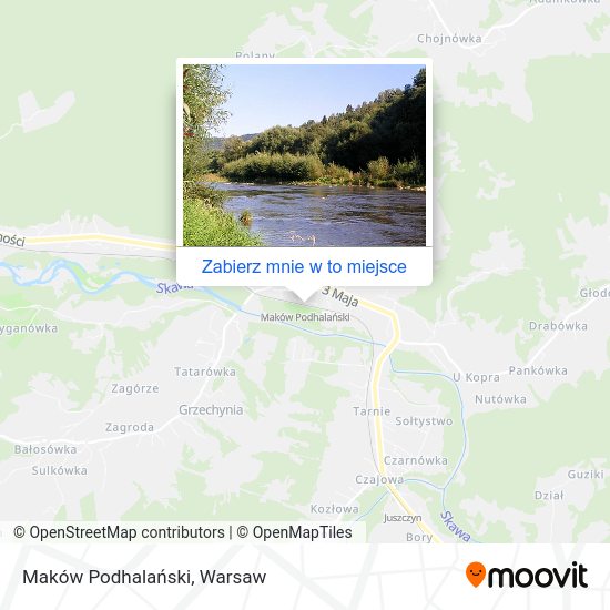 Mapa Maków Podhalański