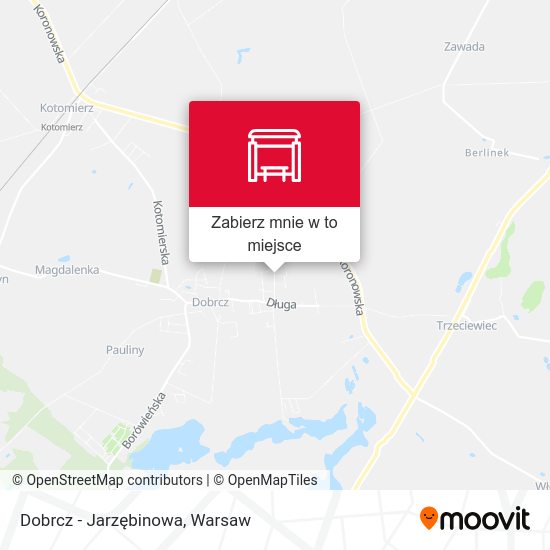 Mapa Dobrcz - Jarzębinowa