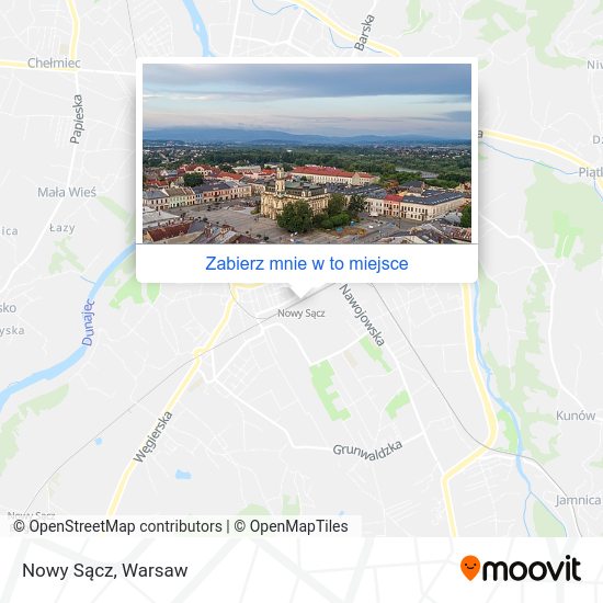 Mapa Nowy Sącz