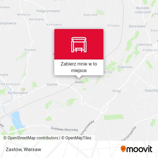 Mapa Zastów