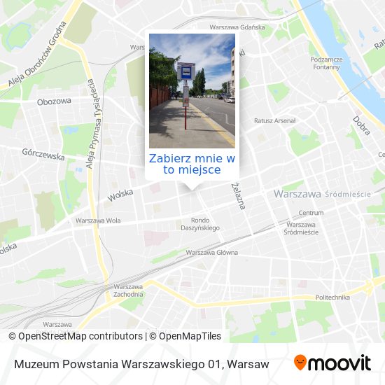 Mapa Muzeum Powstania Warszawskiego