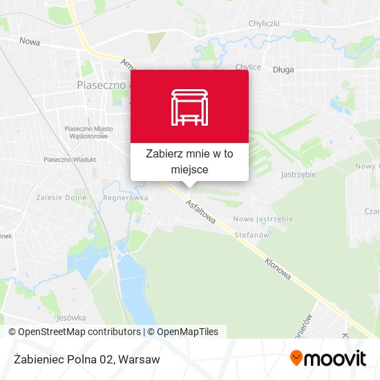 Mapa Żabieniec Polna