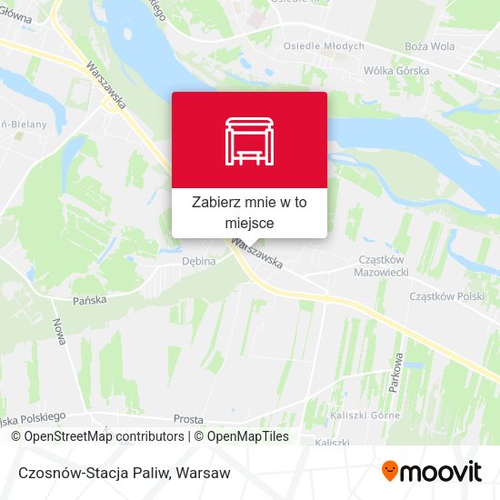 Mapa Czosnów-Stacja Paliw