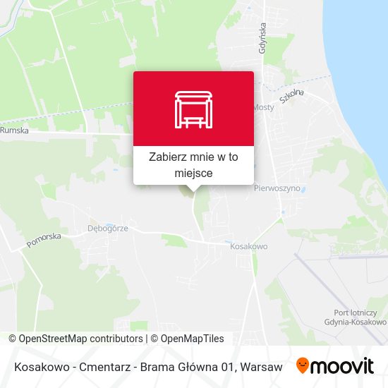 Mapa Kosakowo - Cmentarz - Brama Główna 01