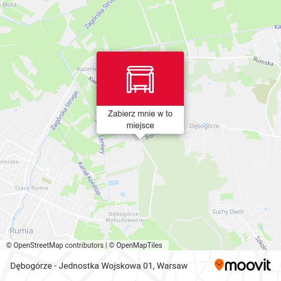 Mapa Dębogórze - Jednostka Wojskowa 01