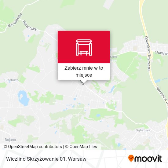 Mapa Wiczlino Skrzyżowanie 01