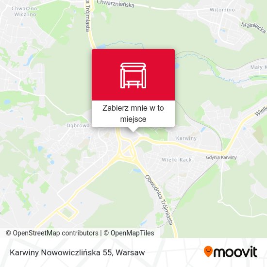 Mapa Karwiny Nowowiczlińska 55