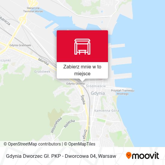 Mapa Gdynia Dworzec Gł. PKP - Dworcowa 04