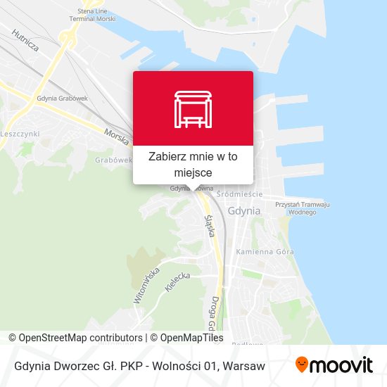 Mapa Gdynia Dworzec Gł. PKP - Wolności 01