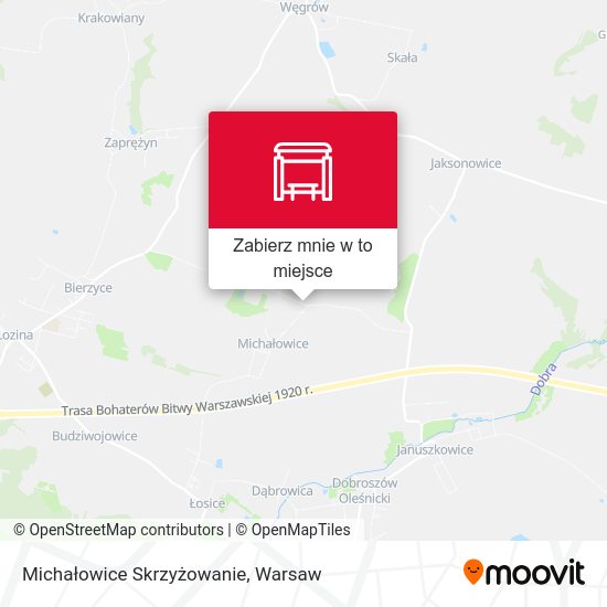 Mapa Michałowice Skrzyżowanie