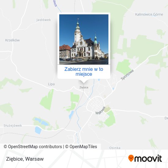 Mapa Ziębice