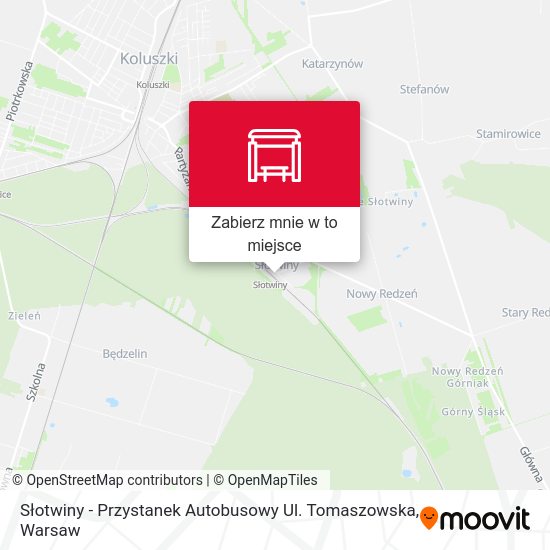 Mapa Słotwiny - Przystanek Autobusowy Ul. Tomaszowska