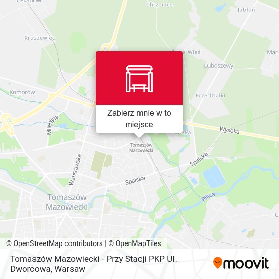 Mapa Tomaszów Mazowiecki - Przy Stacji PKP Ul. Dworcowa