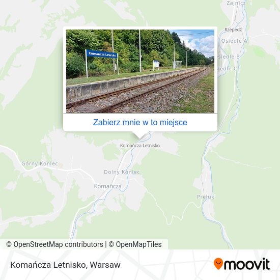 Mapa Komańcza Letnisko