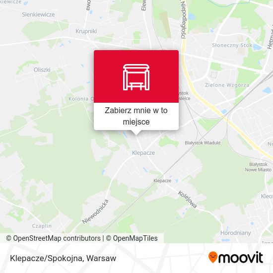 Mapa Klepacze/Spokojna