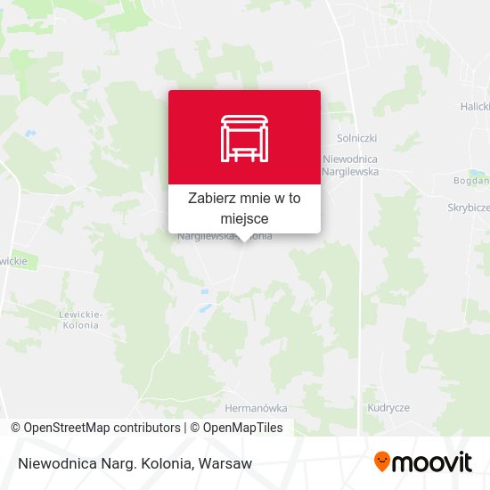 Mapa Niewodnica Narg. Kolonia