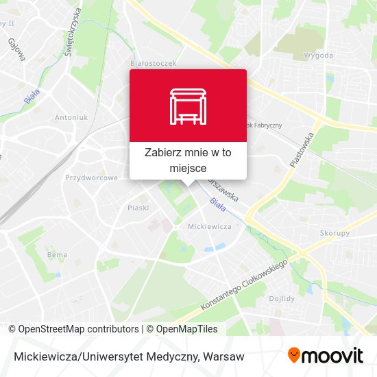 Mapa Mickiewicza / Uniwersytet Medyczny