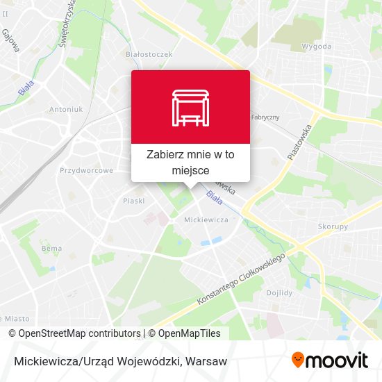 Mapa Mickiewicza/Urząd Wojewódzki