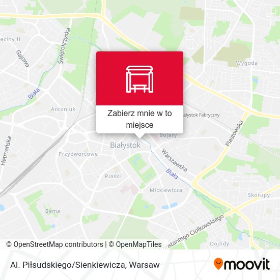 Mapa Al. Piłsudskiego/Sienkiewicza