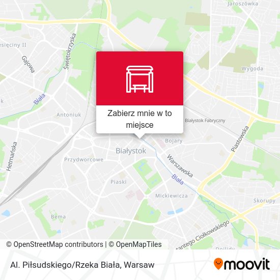 Mapa Al. Piłsudskiego/Rzeka Biała