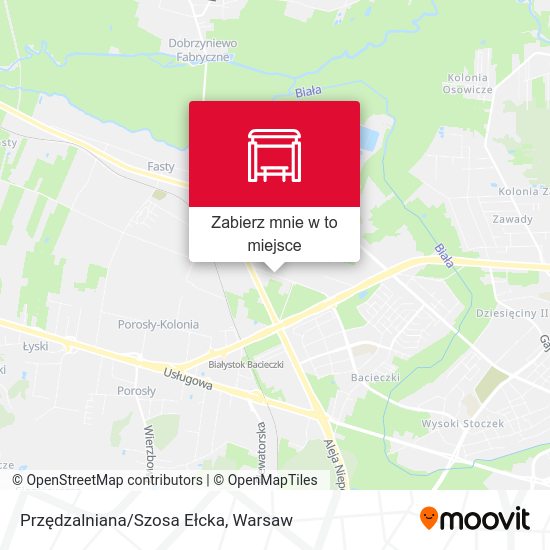 Mapa Przędzalniana/Szosa Ełcka