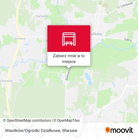 Mapa Wasilków/Ogródki Działkowe