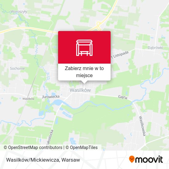 Mapa Wasilków/Mickiewicza