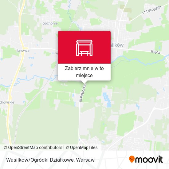 Mapa Wasilków/Ogródki Działkowe