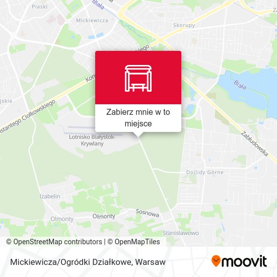 Mapa Mickiewicza/Ogródki Działkowe