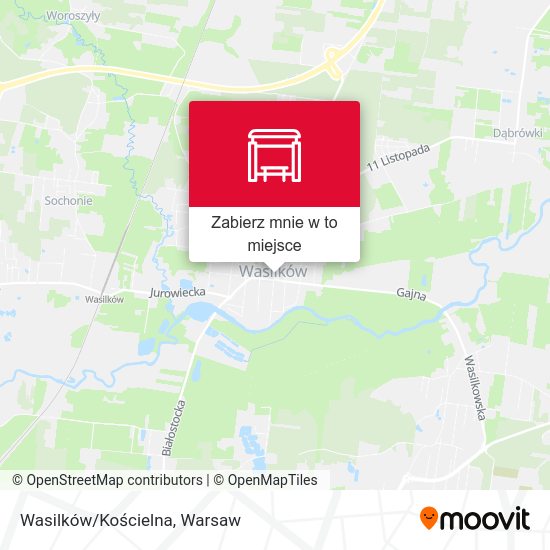 Mapa Wasilków/Kościelna