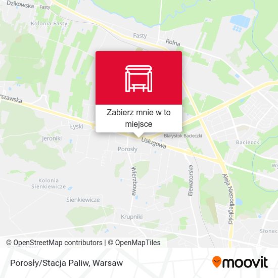 Mapa Porosły/Stacja Paliw