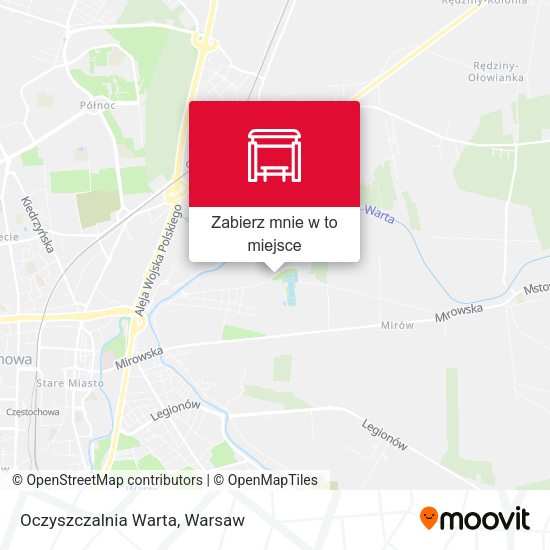 Mapa Oczyszczalnia Warta