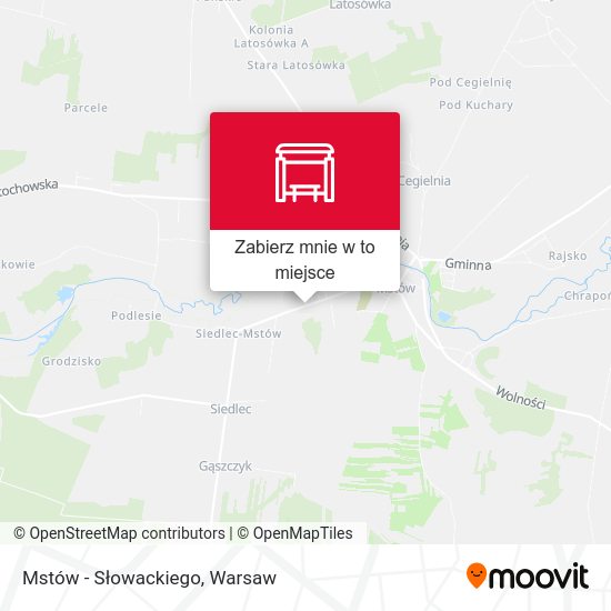 Mapa Mstów - Słowackiego