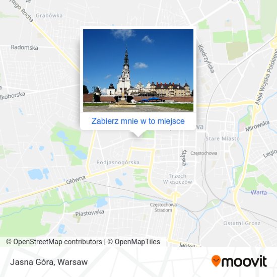 Mapa Jasna Góra