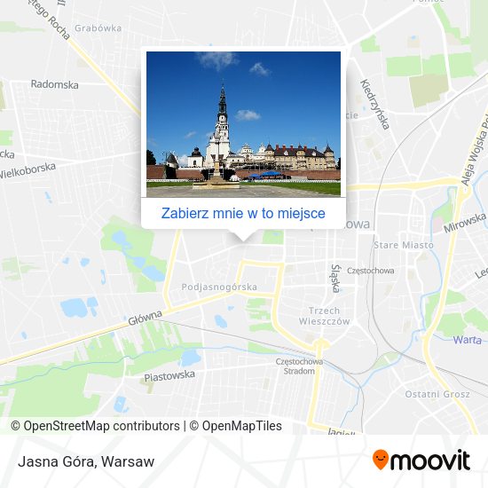 Mapa Jasna Góra