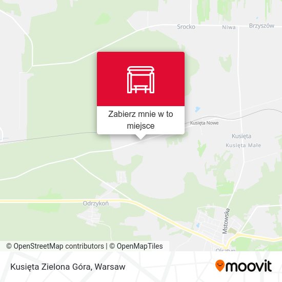 Mapa Kusięta Zielona Góra