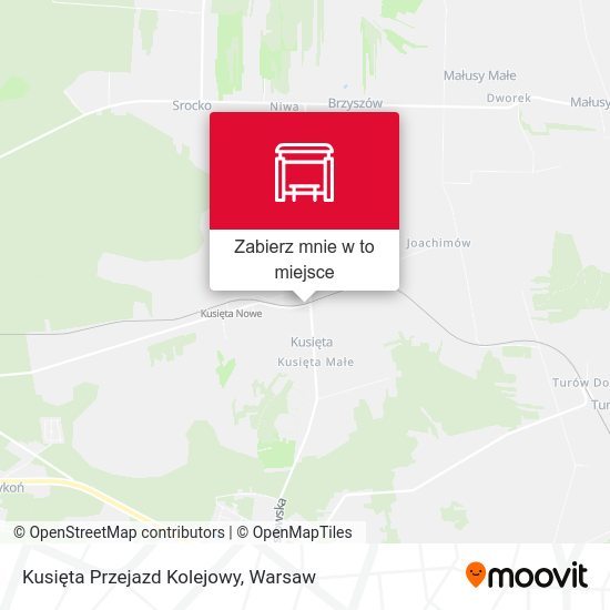 Mapa Kusięta Przejazd Kolejowy