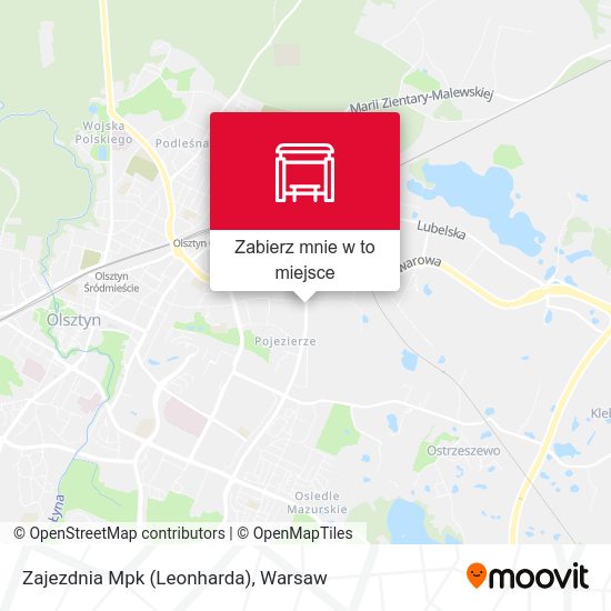 Mapa Zajezdnia Mpk (Leonharda)