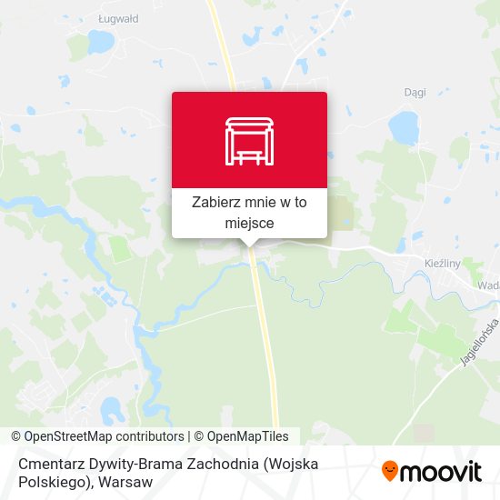 Mapa Cmentarz Dywity-Brama Zachodnia (Wojska Polskiego)