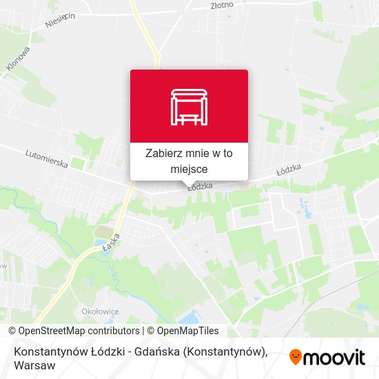 Mapa Konstantynów Łódzki - Gdańska