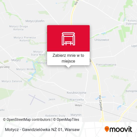 Mapa Motycz - Gawidzielówka NŻ 01