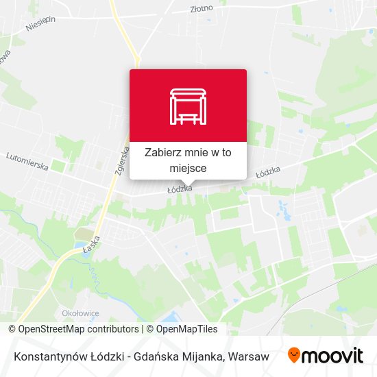 Mapa Konstantynów Łódzki - Gdańska Mijanka