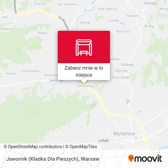 Mapa Jawornik (Kładka Dla Pieszych)