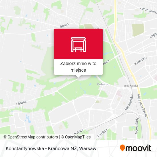 Mapa Konstantynowska - Krańcowa NŻ