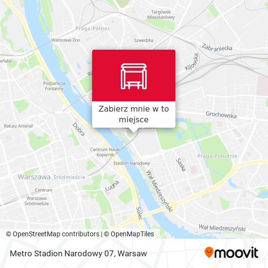 Mapa Metro Stadion Narodowy